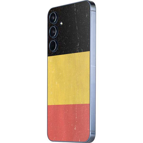 Belgium Flag Distressed Galaxy A55 5G Skin